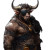 Fantasy Minotaur Bandit Vinyl Car Decal Sticker – Waterproof & UV-Resistant 8"