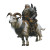 Dwarf On Armored Goat Vinyl Car Decal Sticker – Waterproof & UV-Resistant 8"