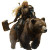 Elf Paladin Riding Bear Vinyl Car Decal Sticker – Waterproof & UV-Resistant 8"