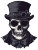 Steampunk Skull Vinyl Car Decal Sticker – Waterproof & UV-Resistant 8"