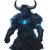 Lightning Minotaur Mage Vinyl Car Decal Sticker – Waterproof & UV-Resistant 8"