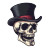 Top Hat Skull Vinyl Car Decal Sticker – Waterproof & UV-Resistant 8"
