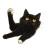Space Black Cat Vinyl Car Decal Sticker – Waterproof & UV-Resistant 8"