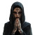 Satanic Punk Nun Vinyl Car Decal Sticker – Waterproof & UV-Resistant 8"