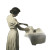 Vintage Laundry Woman Vinyl Car Decal Sticker – Waterproof & UV-Resistant 8"
