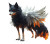 Winged Black Wolf V3 Vinyl Car Decal Sticker – Waterproof & UV-Resistant 8"