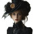 Black Victorian Hat Vinyl Car Decal Sticker – Waterproof & UV-Resistant 8"