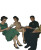 Vintage Lounge Scene Vinyl Car Decal Sticker – Waterproof & UV-Resistant 8"