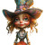 Alice Wonderland Caricature Vinyl Car Decal Sticker – Waterproof & UV-Resistant 8"