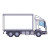 Logistics Truck Illustration Vinyl Car Decal Sticker – Waterproof & UV-Resistant 8"