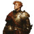 Red-Haired Knight Vinyl Car Decal Sticker – Waterproof & UV-Resistant 8"