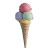 Colorful Ice Cream Cone V8 Vinyl Car Decal Sticker – Waterproof & UV-Resistant 8"