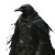 Dark Fantasy Crow Vinyl Car Decal Sticker – Waterproof & UV-Resistant 8"