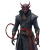 Red Tiefling Monk Vinyl Car Decal Sticker – Waterproof & UV-Resistant 8"