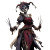 Devil Clown Character Vinyl Car Decal Sticker – Waterproof & UV-Resistant 8"