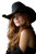 Texas Cowgirl Portrait Vinyl Car Decal Sticker – Waterproof & UV-Resistant 8"