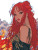 Fiery Red Hair Vinyl Car Decal Sticker – Waterproof & UV-Resistant 8"