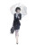 Office Lady Umbrella Vinyl Car Decal Sticker – Waterproof & UV-Resistant 8"