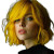 Yellow-Haired Girl Vinyl Car Decal Sticker – Waterproof & UV-Resistant 8"