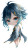 Chibi Yelan Art V2 Vinyl Car Decal Sticker – Waterproof & UV-Resistant 8"