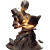 Lightning Monk Statue Vinyl Car Decal Sticker – Waterproof & UV-Resistant 8"