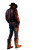 Snake Skin Cowboy Vinyl Car Decal Sticker – Waterproof & UV-Resistant 8"