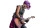 Punk Rocker Half-Orc Vinyl Car Decal Sticker – Waterproof & UV-Resistant 8"