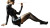 Shiny Black Pantyhose Vinyl Car Decal Sticker – Waterproof & UV-Resistant 8"