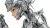 Female Metal Robot Vinyl Car Decal Sticker – Waterproof & UV-Resistant 8"