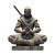 Masked Ninja Statue Vinyl Car Decal Sticker – Waterproof & UV-Resistant 8"