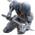 Aggressive Cyborg Warrior Vinyl Car Decal Sticker – Waterproof & UV-Resistant 8"