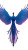 Majestic Blue Phoenix Vinyl Car Decal Sticker – Waterproof & UV-Resistant 8"