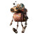 Whimsical Robot Wanderer Vinyl Car Decal Sticker – Waterproof & UV-Resistant 8"