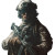 Tactical Airsoft Player Vinyl Car Decal Sticker – Waterproof & UV-Resistant 8"
