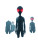 Interdimensional Grey Aliens Vinyl Car Decal Sticker – Waterproof & UV-Resistant 8"