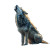 Wolf Howls Moon Vinyl Car Decal Sticker – Waterproof & UV-Resistant 8"