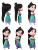 Cheerful Tang Girl Vinyl Car Decal Sticker – Waterproof & UV-Resistant 8"