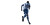 Sprinting Soccer Player V2 Vinyl Car Decal Sticker – Waterproof & UV-Resistant 8"