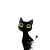 Anime Black Cat Vinyl Car Decal Sticker – Waterproof & UV-Resistant 8"