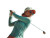 Female Golfer Swinging Vinyl Car Decal Sticker – Waterproof & UV-Resistant 8"