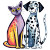 Burmese Cat & Dalmatian Vinyl Car Decal Sticker – Waterproof & UV-Resistant 8"