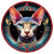 Sphinx Mandala Cat Vinyl Car Decal Sticker – Waterproof & UV-Resistant 8"