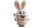 Fluffy Bunny Brushing Vinyl Car Decal Sticker – Waterproof & UV-Resistant 8"