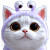 Marshmallow Cat Alien Vinyl Car Decal Sticker – Waterproof & UV-Resistant 8"
