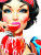Snow White Bites Apple Vinyl Car Decal Sticker – Waterproof & UV-Resistant 8"