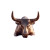 Golden Bull Statue Vinyl Car Decal Sticker – Waterproof & UV-Resistant 8"