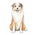 Smiling Australian Shepherd Vinyl Car Decal Sticker – Waterproof & UV-Resistant 8"