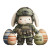 Easter Bunny Soldier Vinyl Car Decal Sticker – Waterproof & UV-Resistant 8"