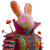 Neon Rabbit Warrior Vinyl Car Decal Sticker – Waterproof & UV-Resistant 8"