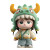 Cute Dragon Hat Girl Vinyl Car Decal Sticker – Waterproof & UV-Resistant 8"